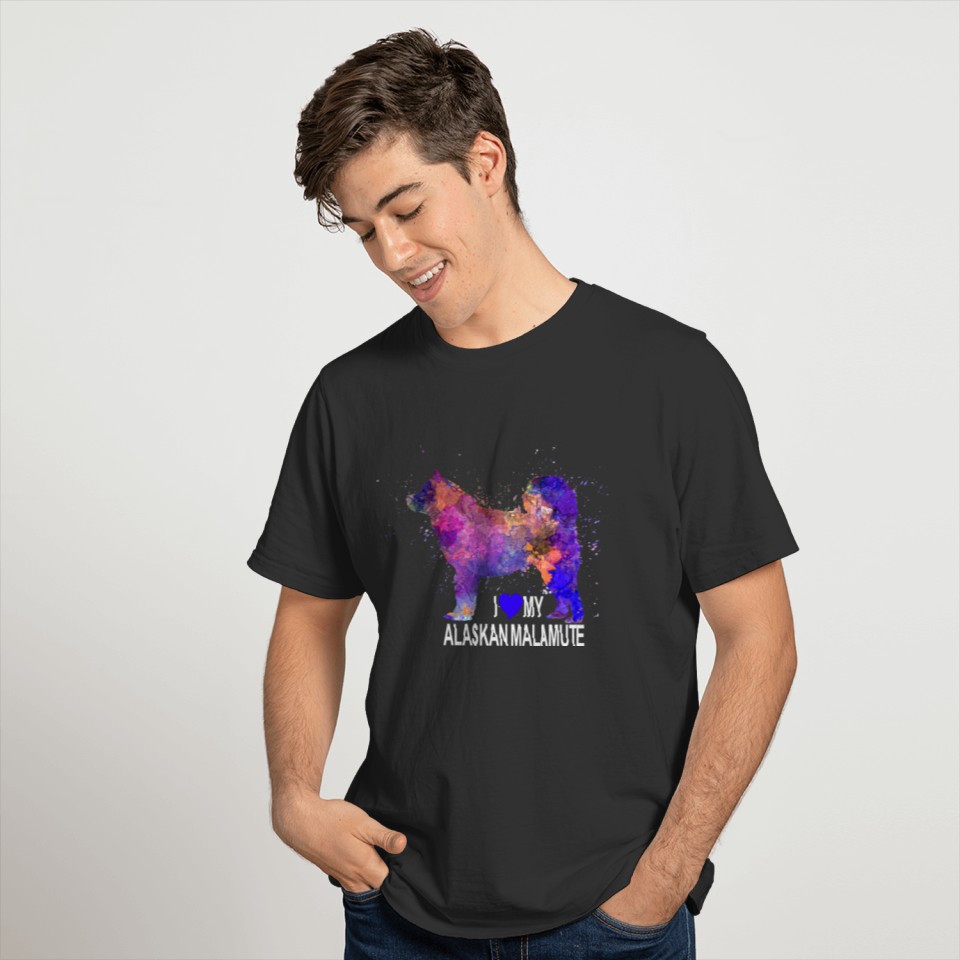 Colorful Malamute T-shirt
