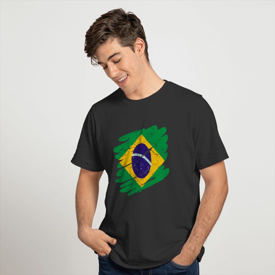 Pinsel Land Heimat Brasilien T-shirt