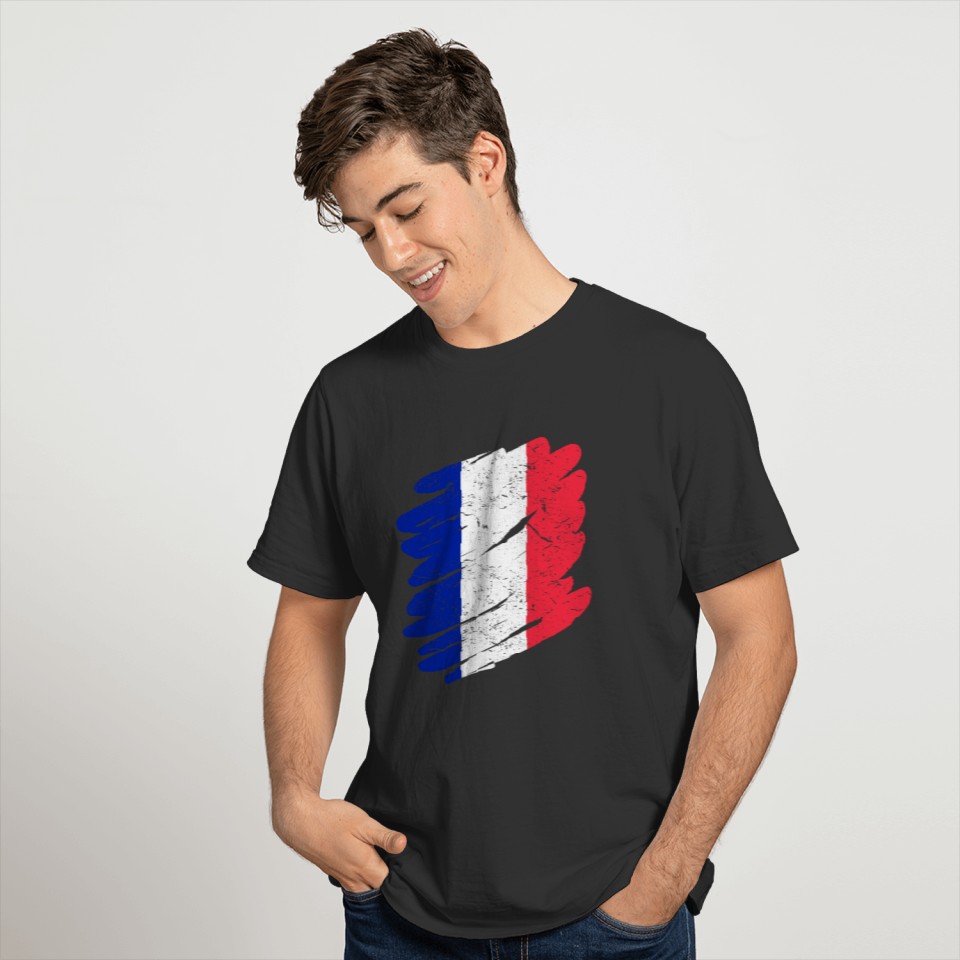 Pinsel Land Heimat Frankreich T-shirt