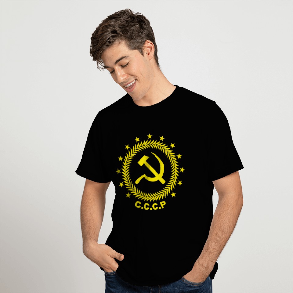 CCCP Hammer Sickle Badge T Shirts