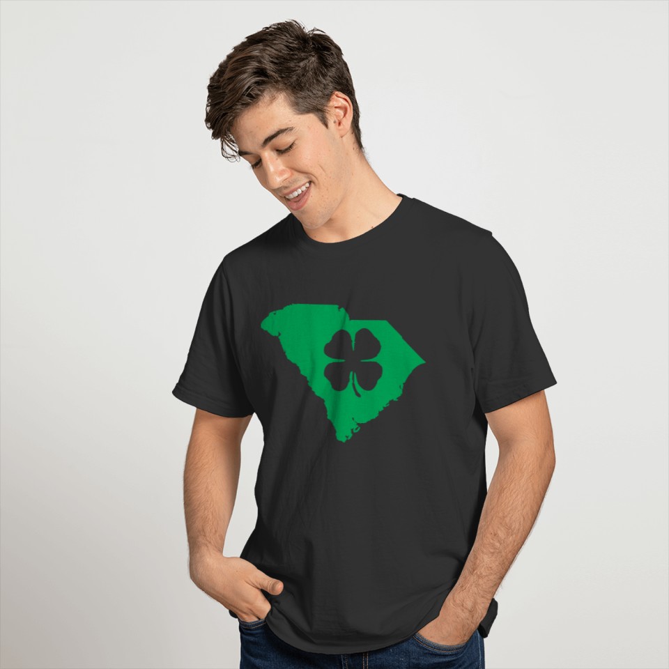 South Carolina Usa Saint Patricks Day Map T-shirt