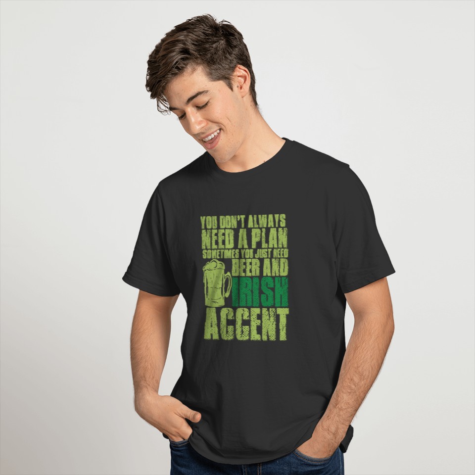 Beer And Irish Accent T Shirts