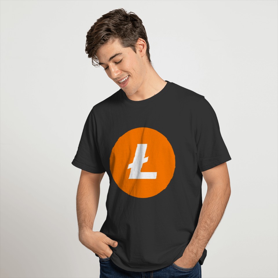 Litecoin Logo Orange LTC Crypto Design T-shirt