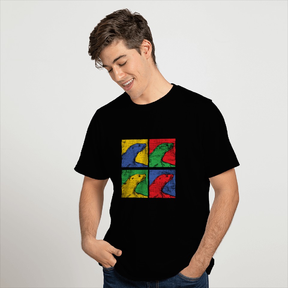 Seal popart sea lion walrus ocean beach gift idea T Shirts