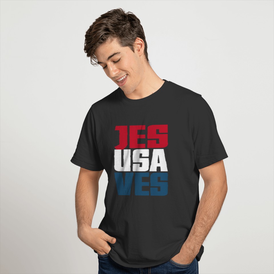 Jesus Saves USA Christian Americana Patriotic Cool T Shirts