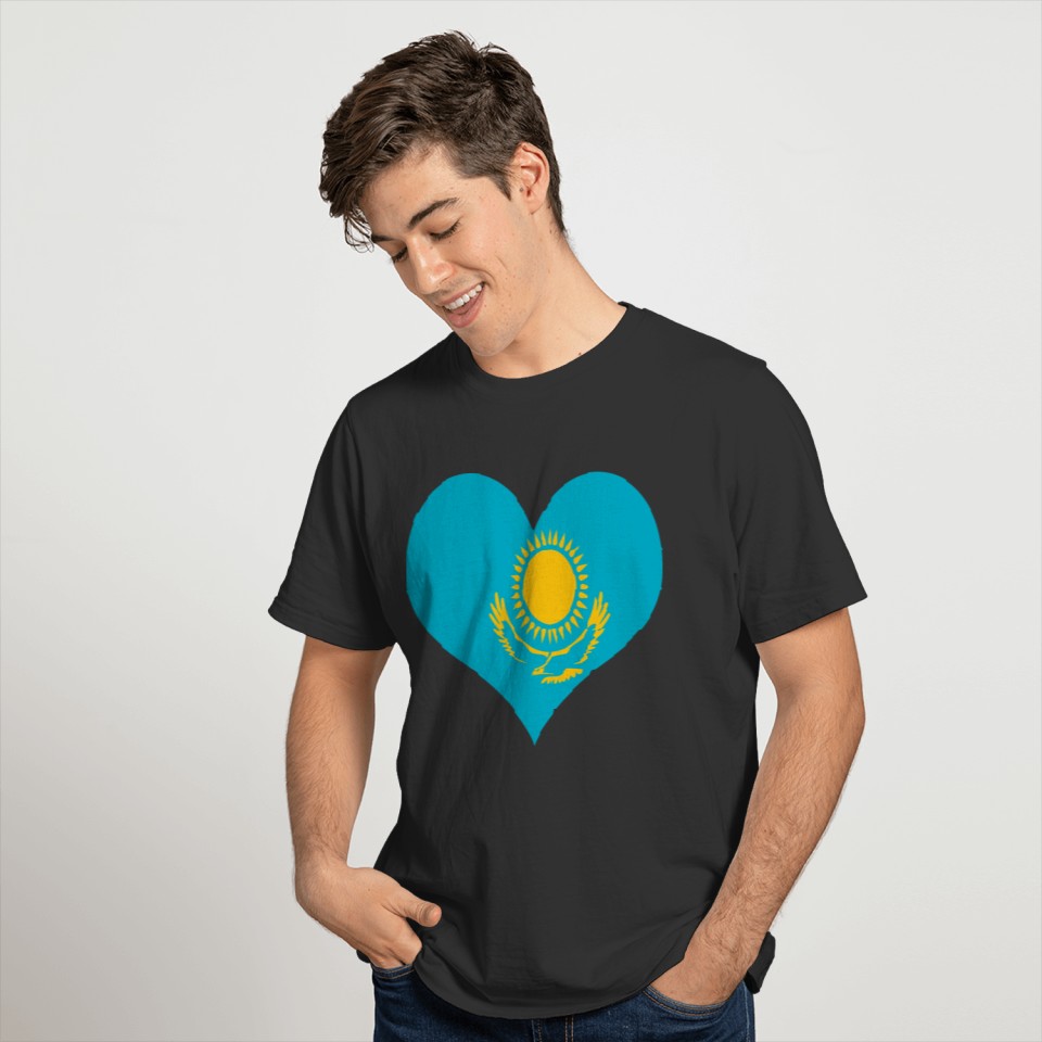 Heart Kazakhstan Love country europe gift idea T-shirt