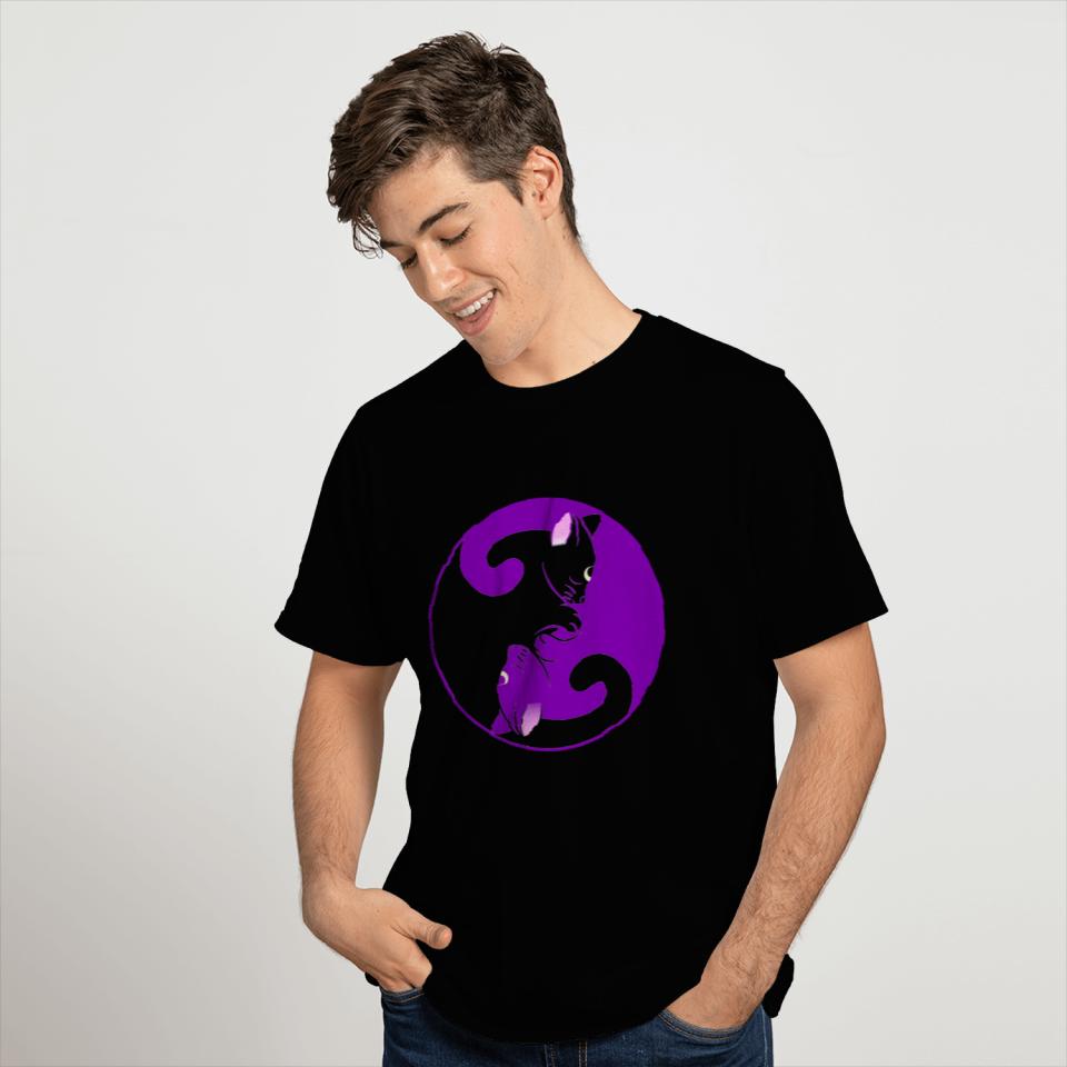 cat ying yang T Shirts