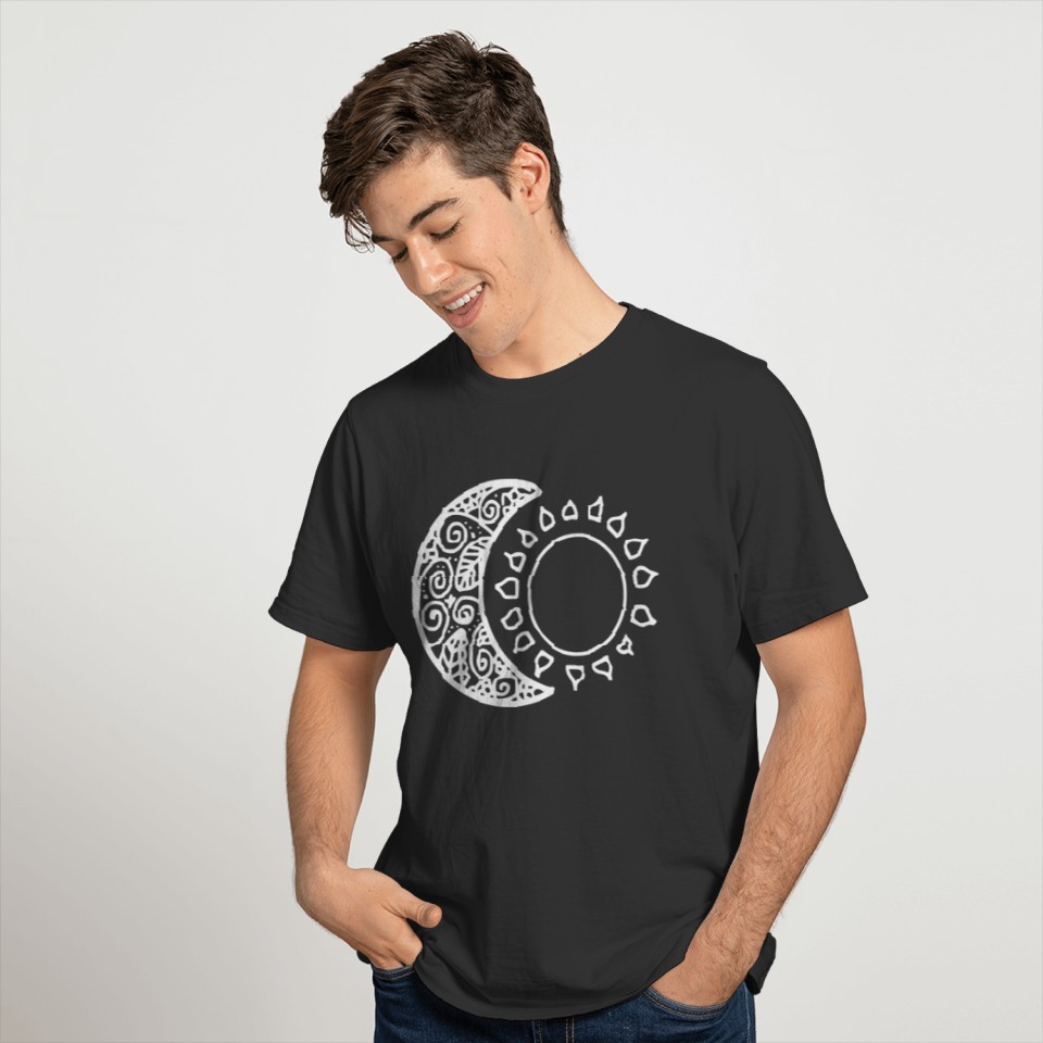 Sun And Moon Hindu Funny Mens Unisex T-shirt