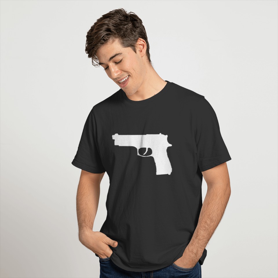 Semi-automatic Handgun Silhouette T-shirt