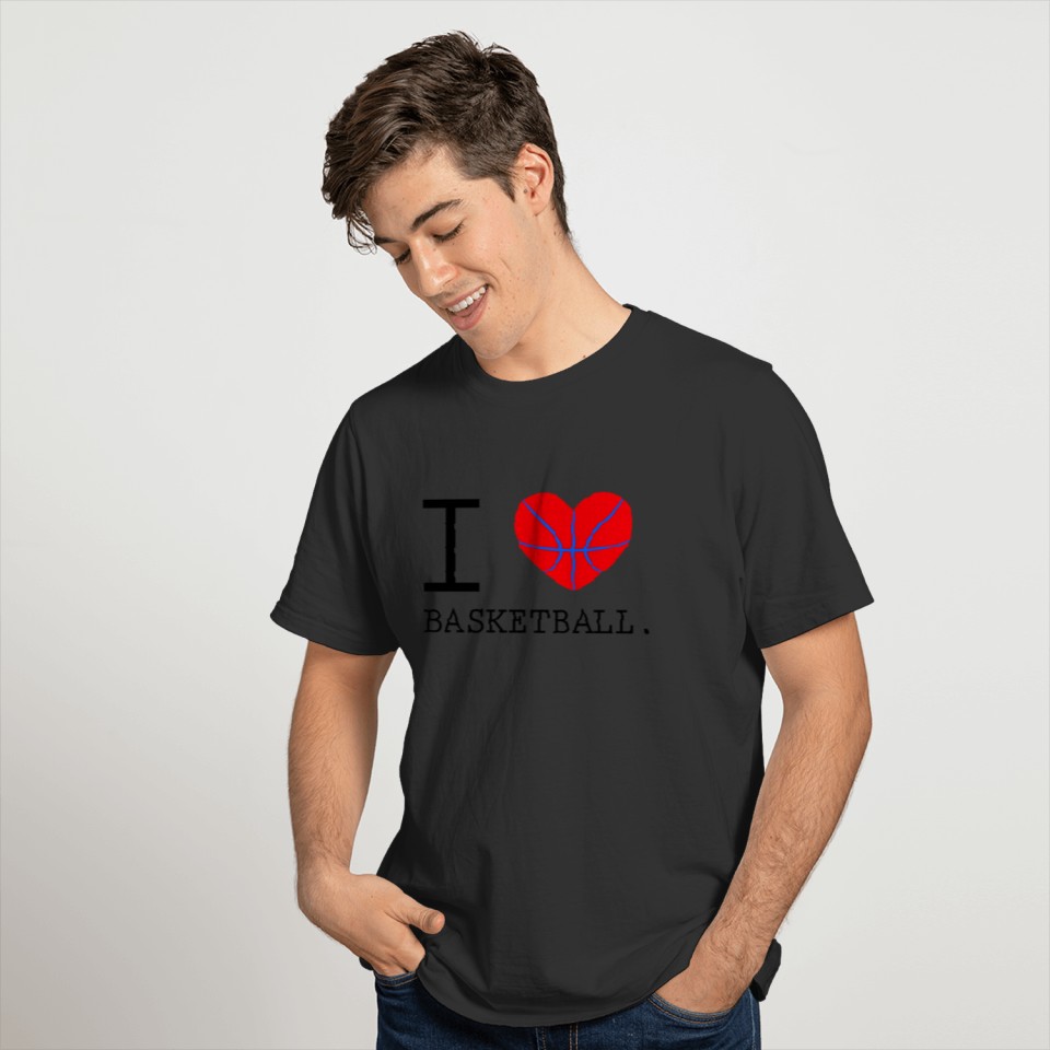 I love Basketball Red Blue Gift Idea T-shirt