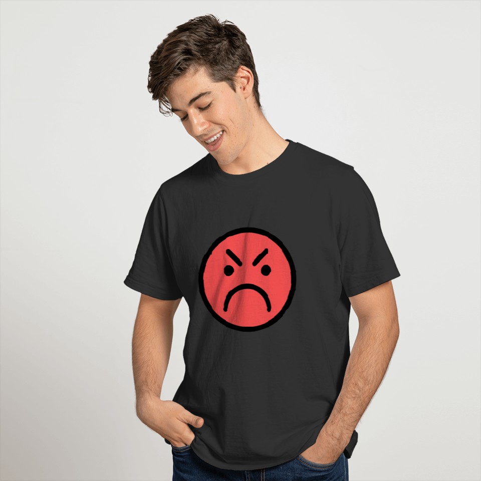 Smiley Face Red Angry Face T-shirt