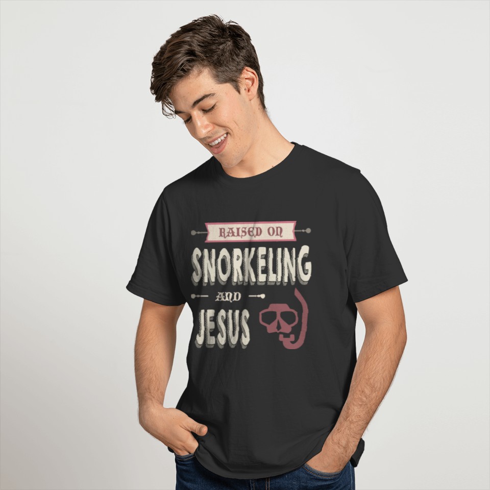 Funny Snorkeling - Raised On - Swimming Diving T-shirt