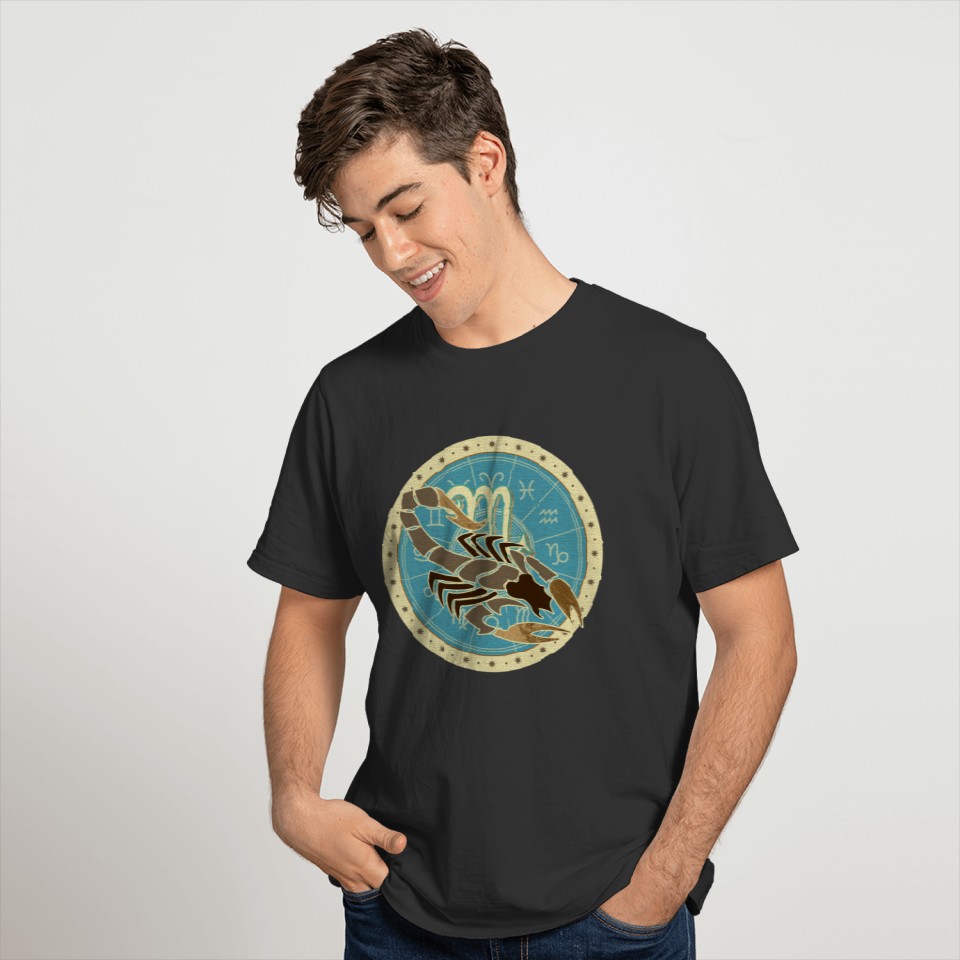 Vintage Scorpio Zodiac Art T Shirts