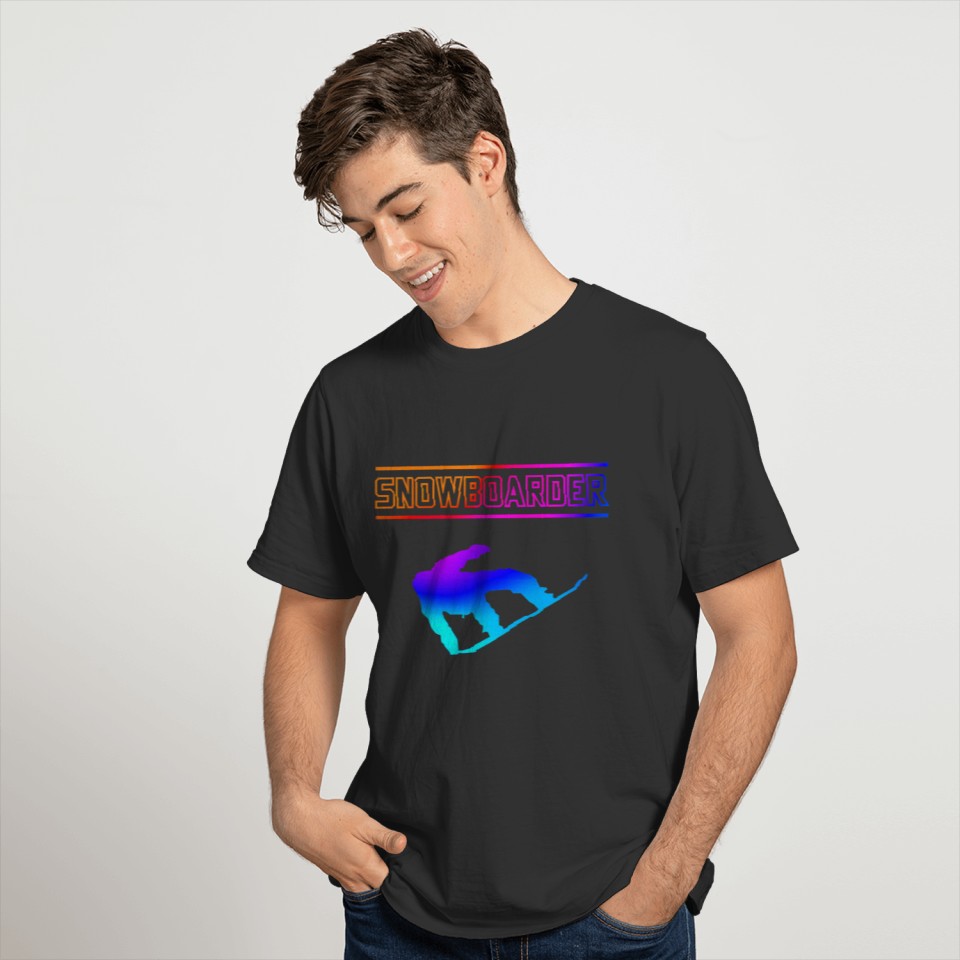 Jumping Snowboarder Boarder colorful T-shirt