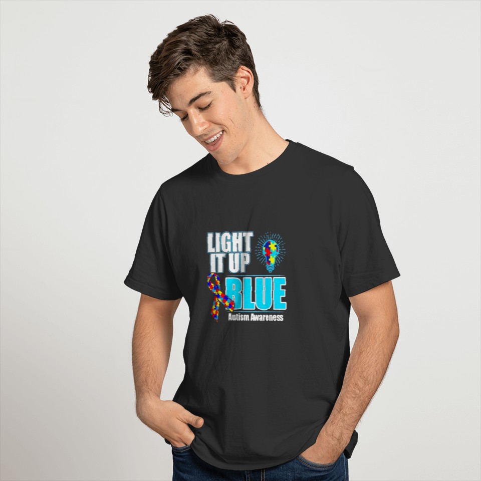 Light It Up Blue Autism Awareness TShirt T-shirt