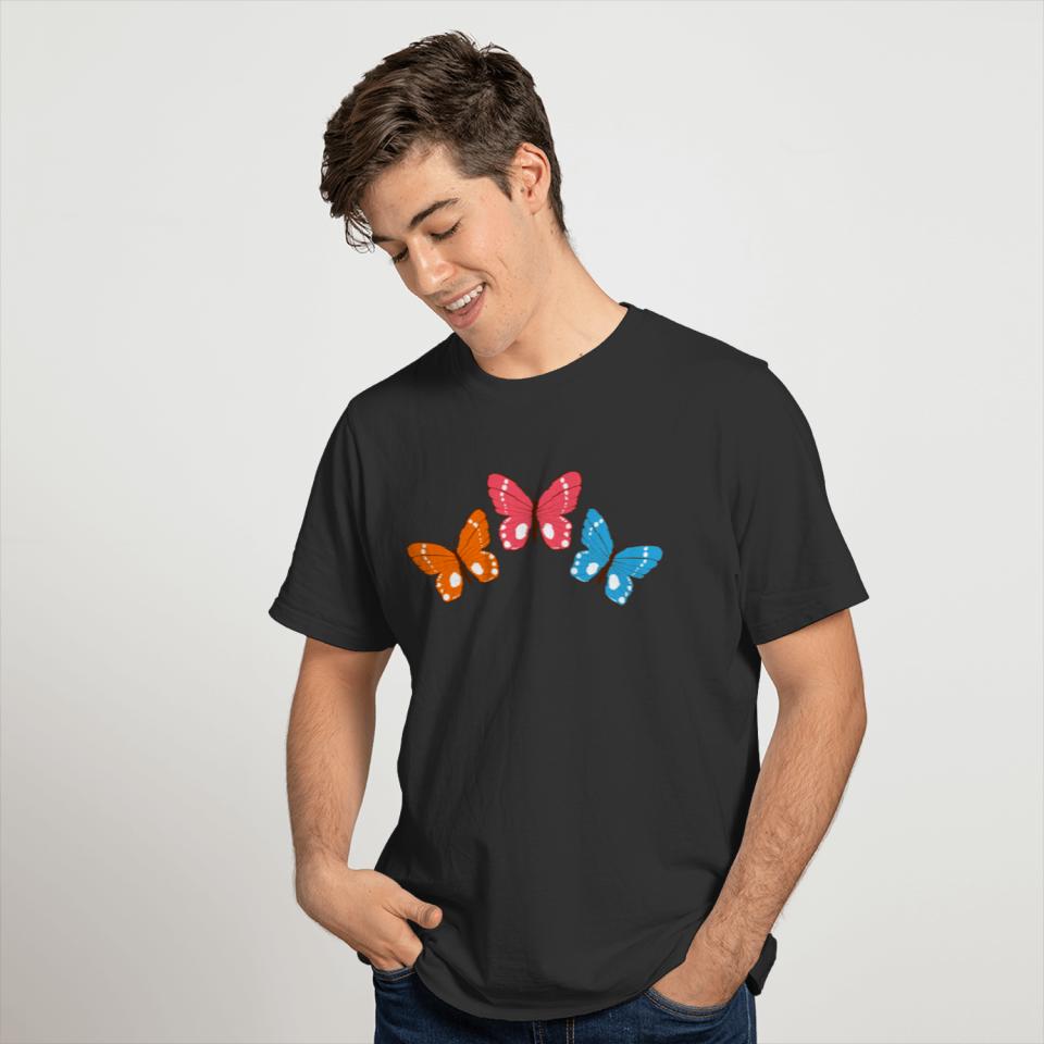 three butterflies T-shirt