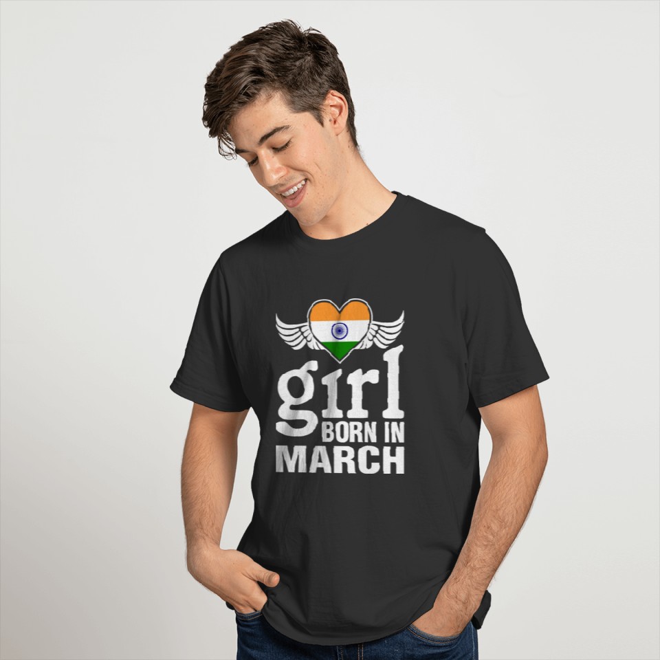 Indian Girl Born In March T-shirt