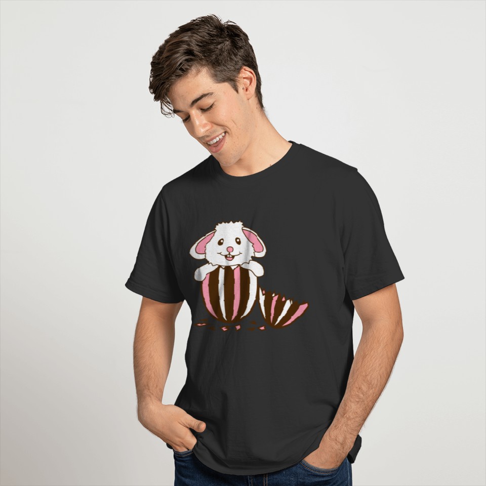 rabbit bunny baby child hatched easter bunny open T-shirt