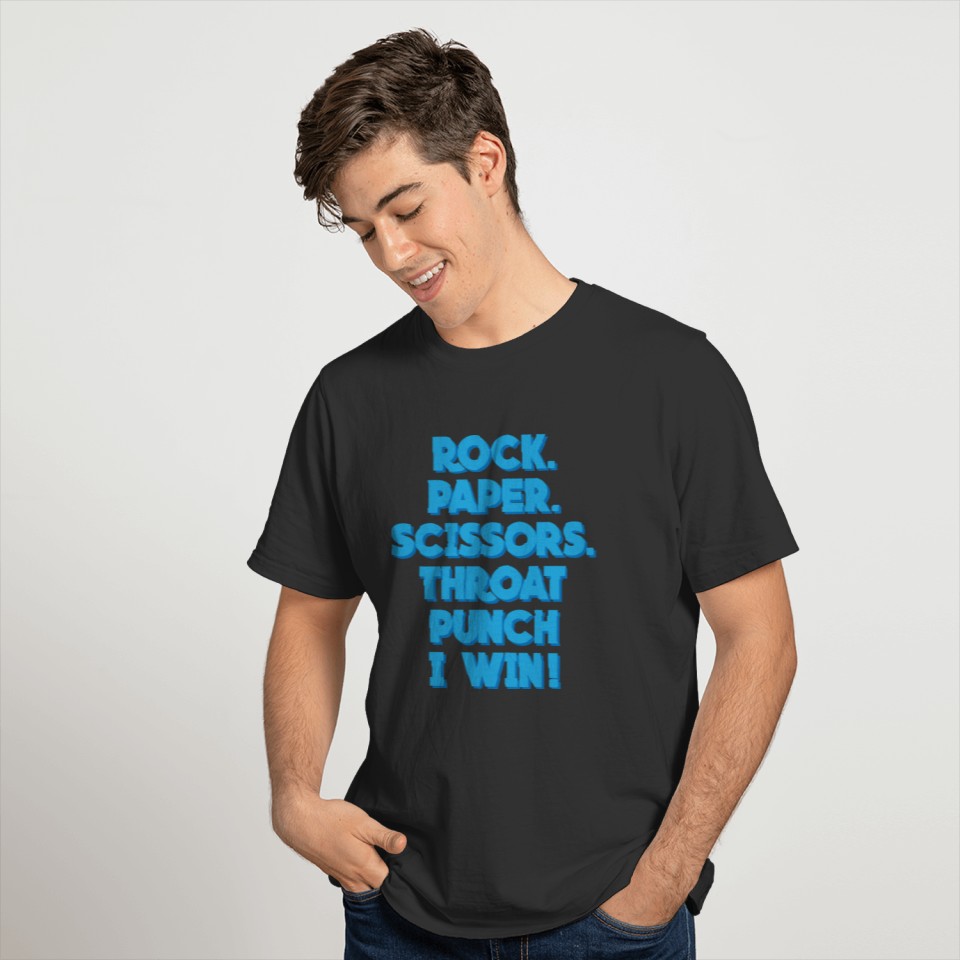 Funny Rock Paper Scissors Product Throat Punch T-shirt