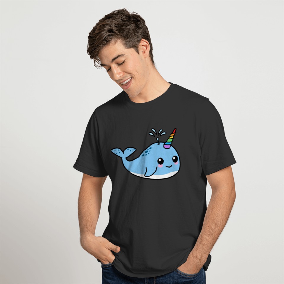 Cute Narwhal Unicorn Baby Whale Gift T-shirt
