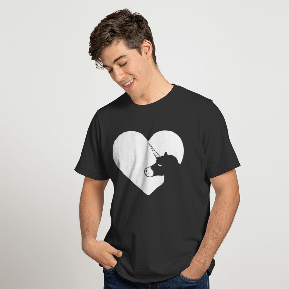 I love my unicorn heart gift T-shirt