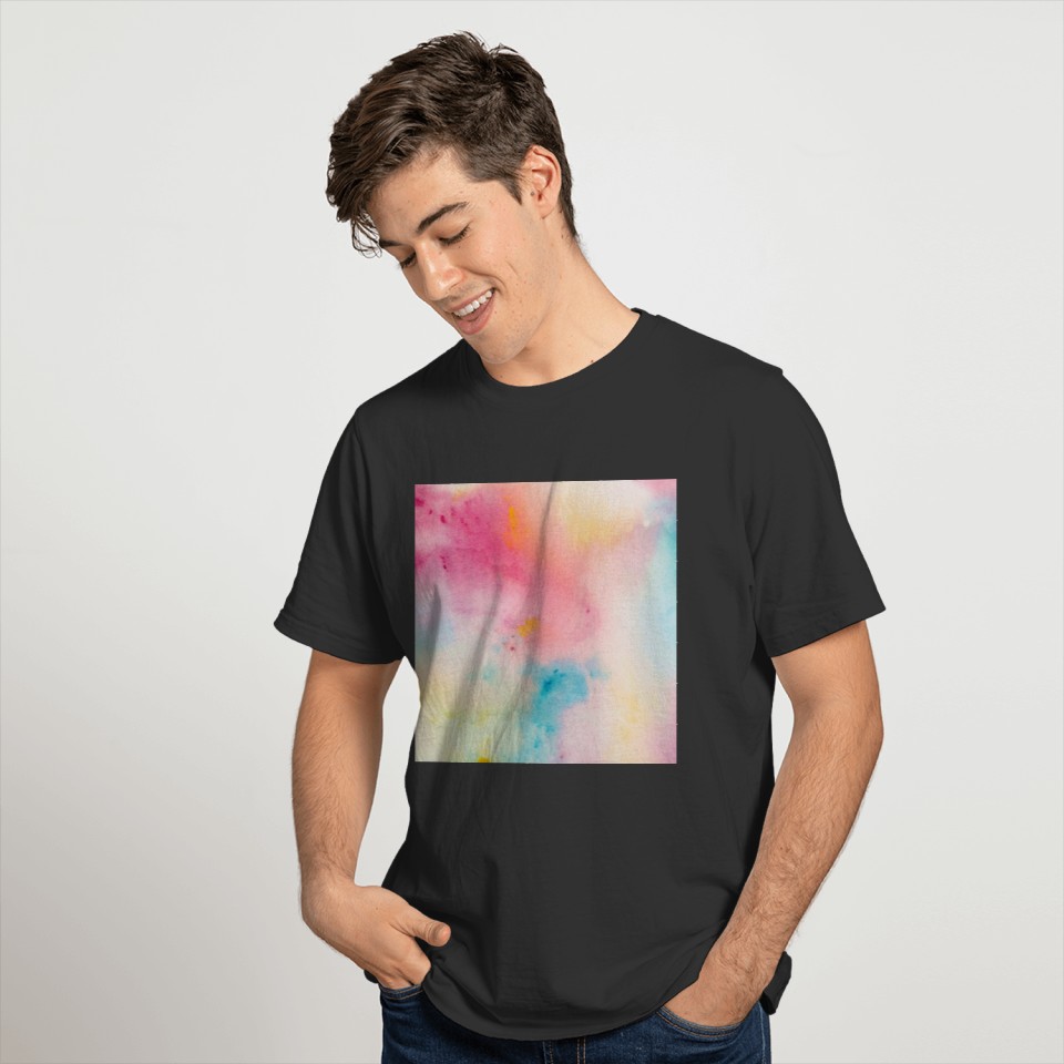 Pastel Rainbow Watercolor Abstract Painting T Shirts