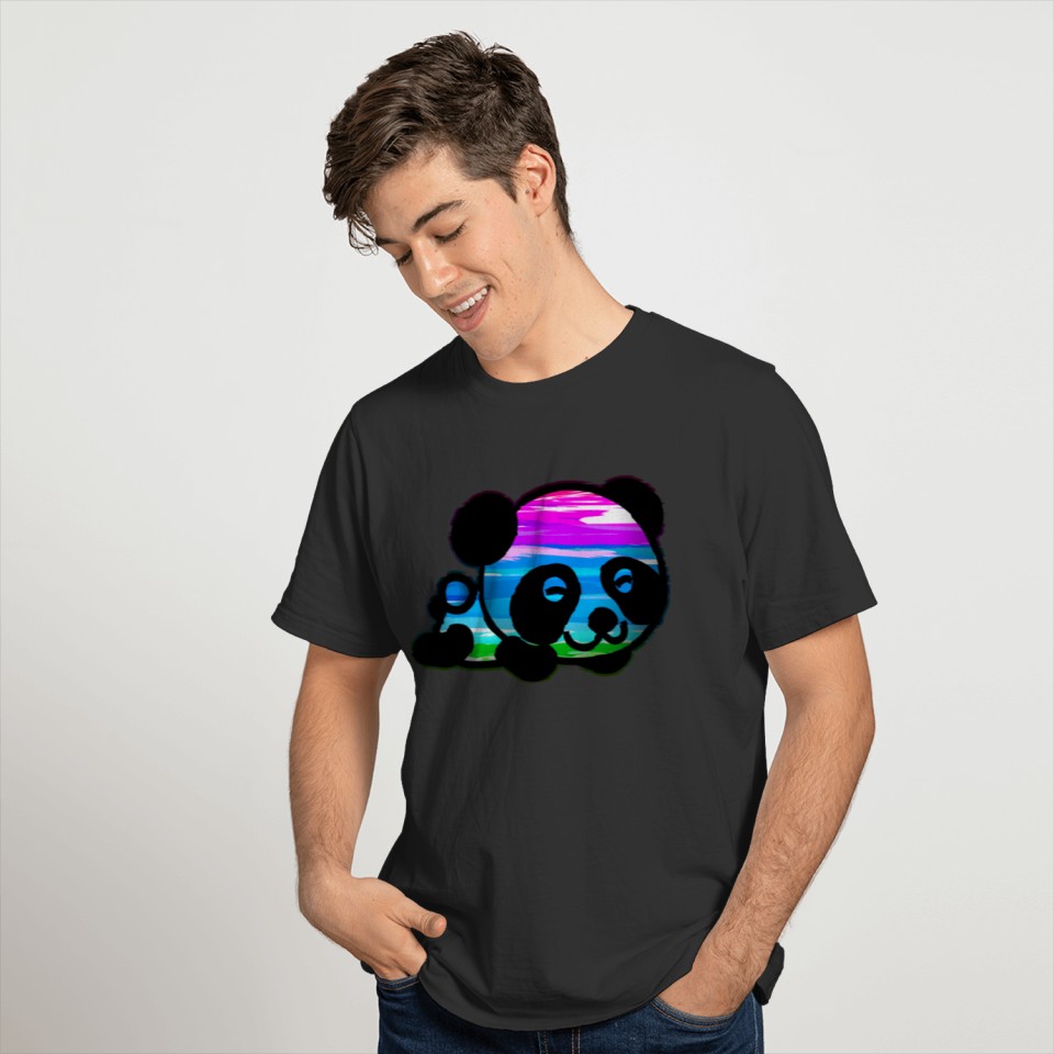 Abstract Panda Design T-shirt