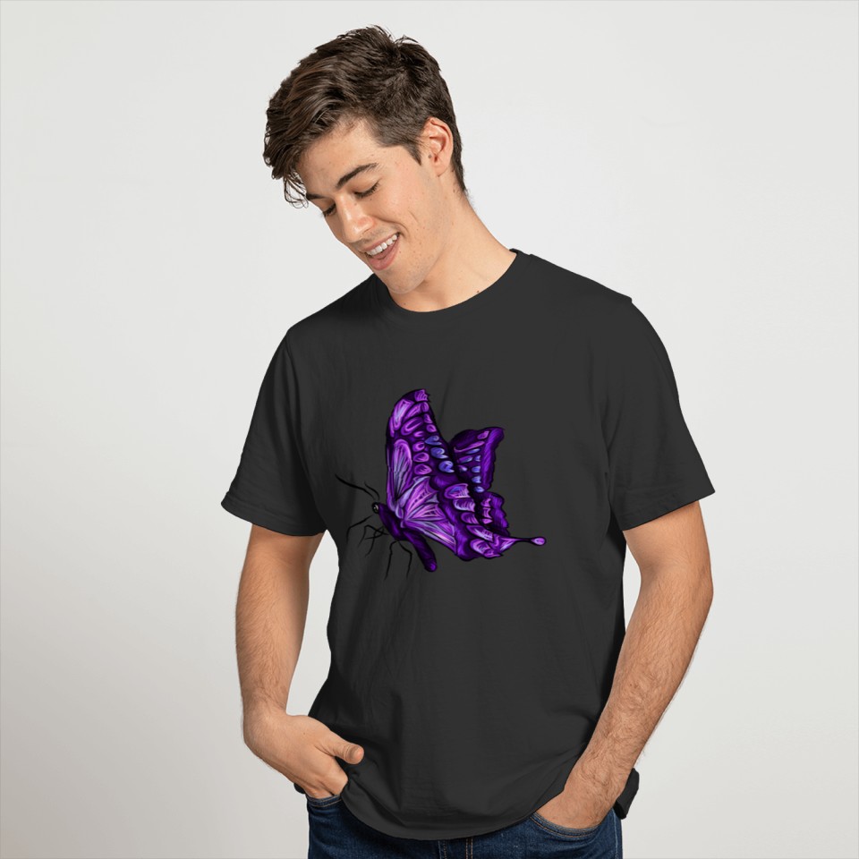 Fly Violet Purple Butterfly Gift Butterflies T Shirts