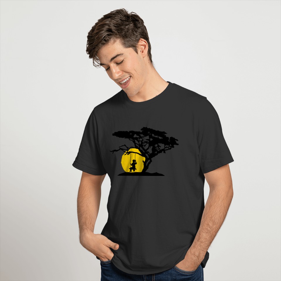 sun silhouette tree africa savanna lonely sad bori T Shirts
