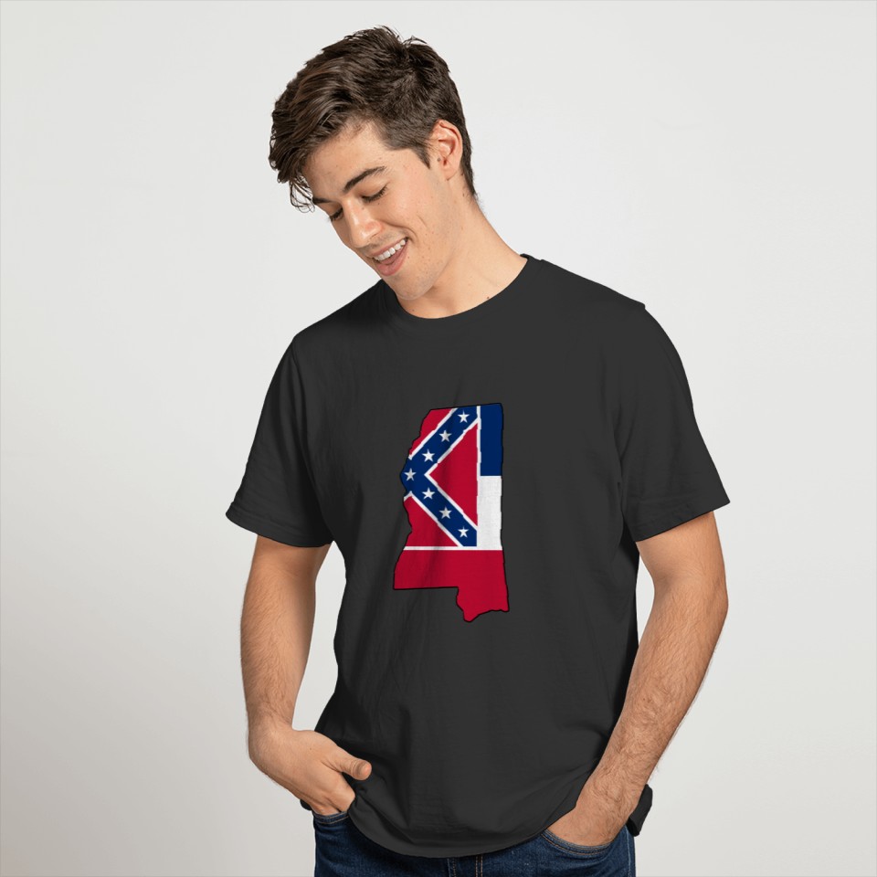 Mississippi Flag Map T-shirt