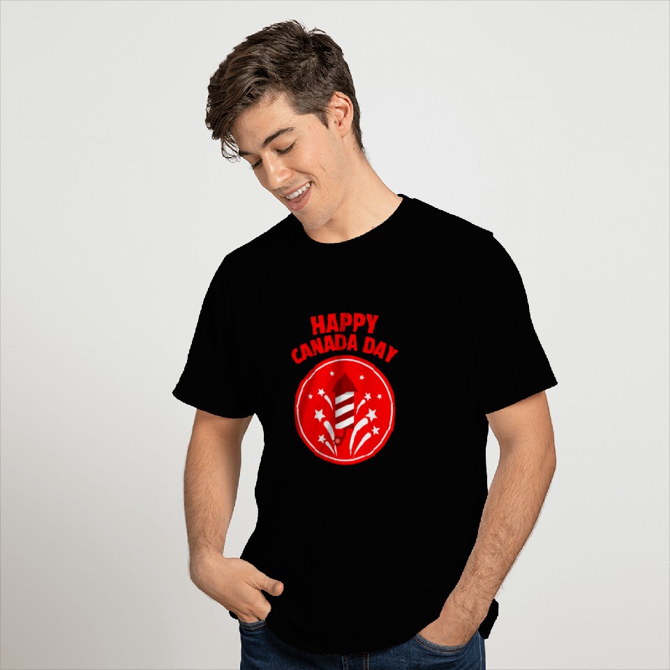 Happy Canada Day Fireworks T Shirts