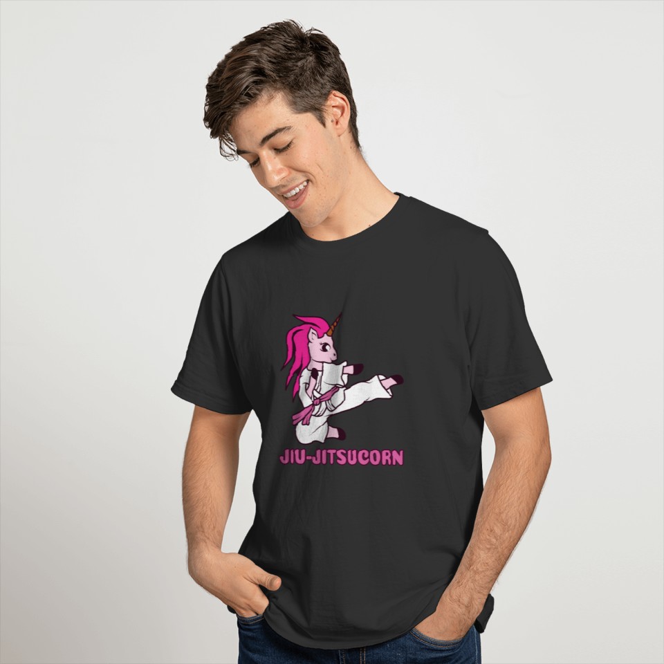 MMA Jiu Jitsu Unicorn Jitsucorn Pink Jokes Present T Shirts