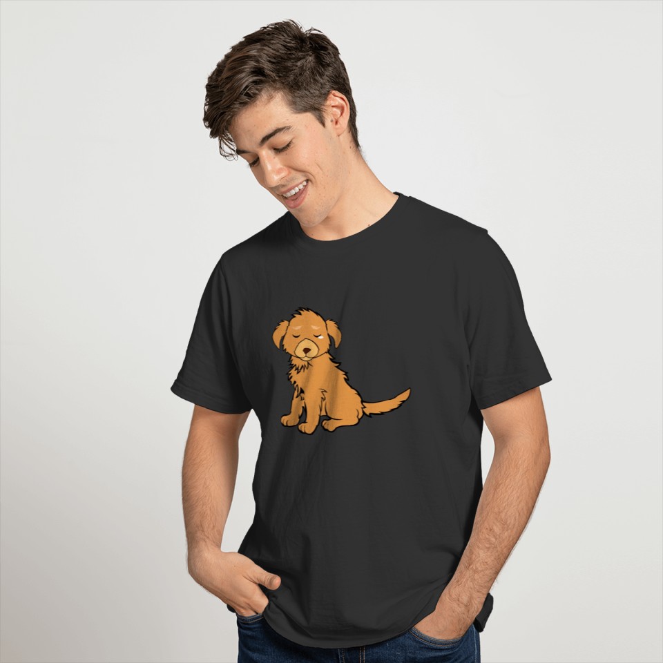 Cute Sad Golden Retriever T-shirt