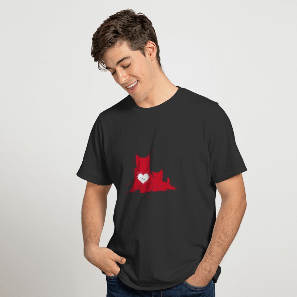 Cute Love Cat Dog Domestic Pet Gift Present idea T Shirts