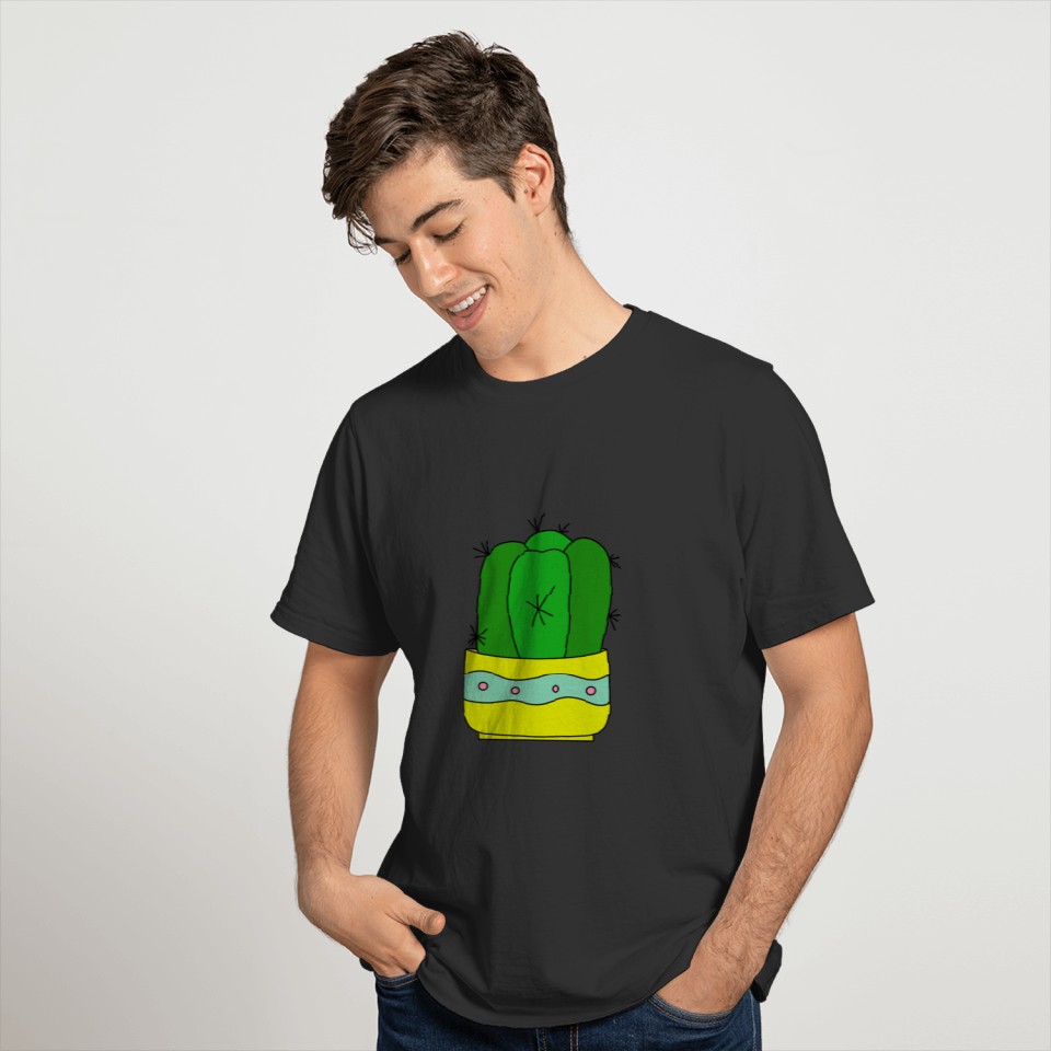 Cactus In Yellow Pot T-shirt