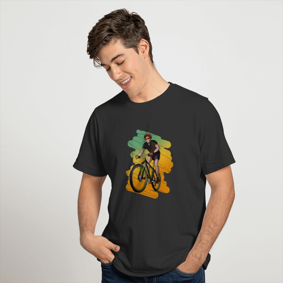 Men Mountainbike Outdoor in Nature Lovin Cycling T Shirts