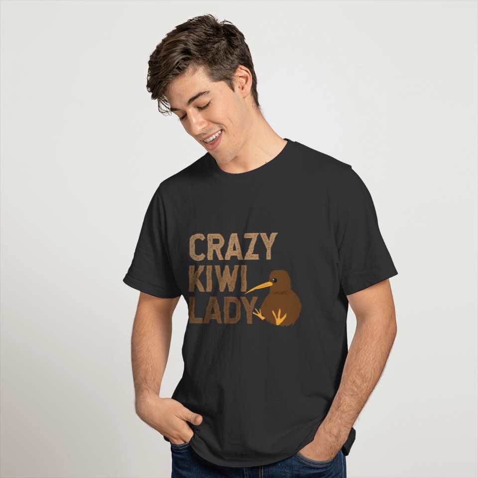 New Zealand Crazy Kiwi Lady Funny Gift Idea T-shirt