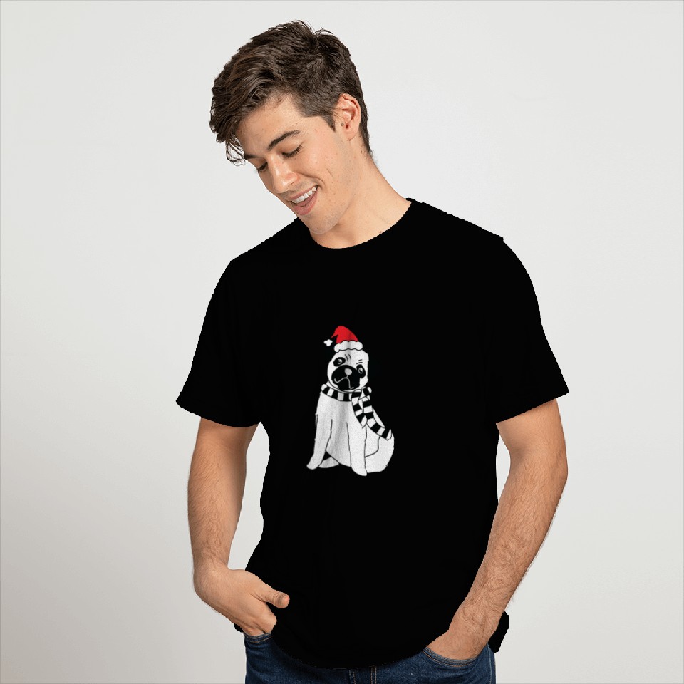 Christmas Pug T Shirts