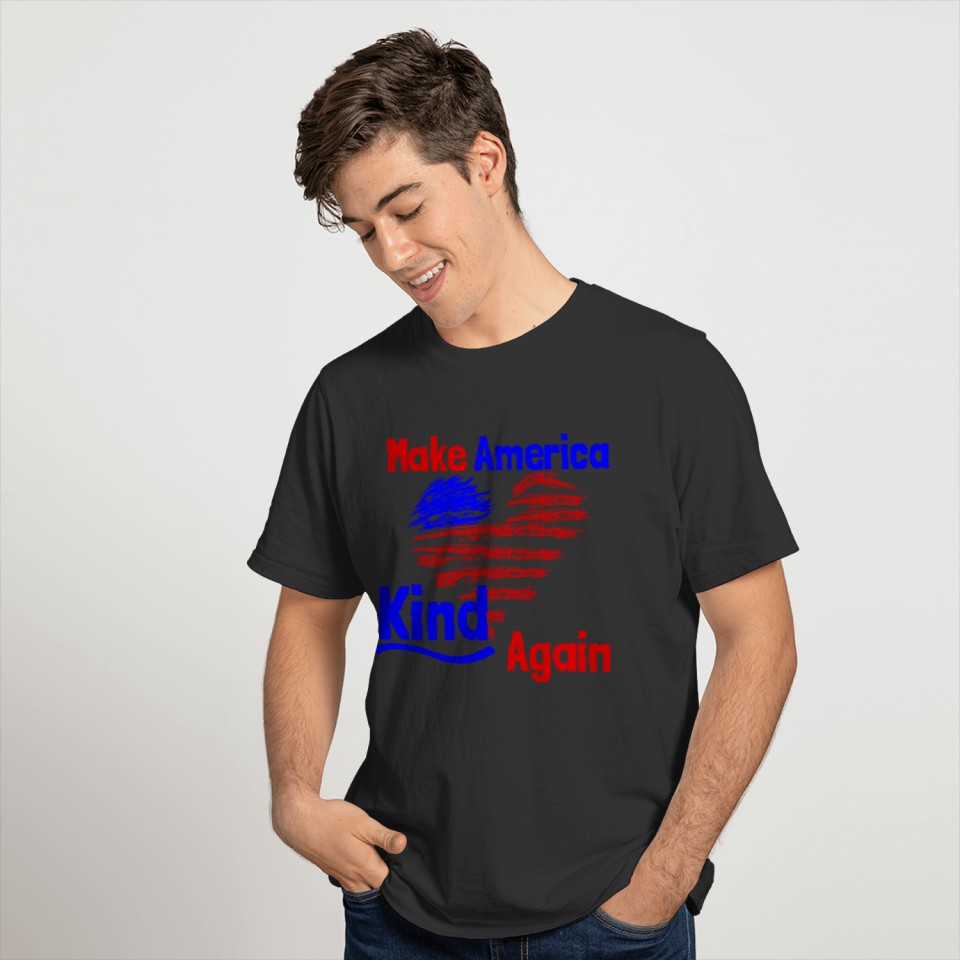 Make America Kind Again Heart Flag T-shirt