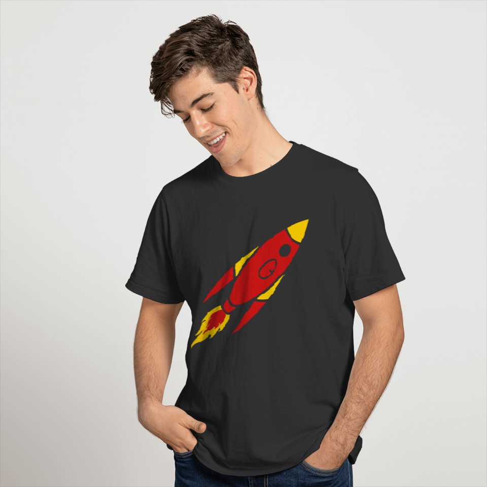 Clipart red rocket T-shirt