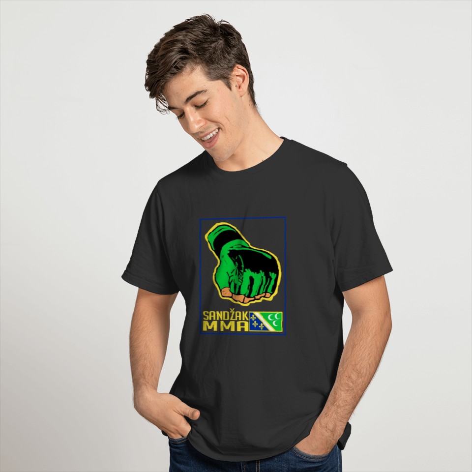 Sandzak MMA, Cool Sandzak Fighter, Sandzak Flag T-shirt