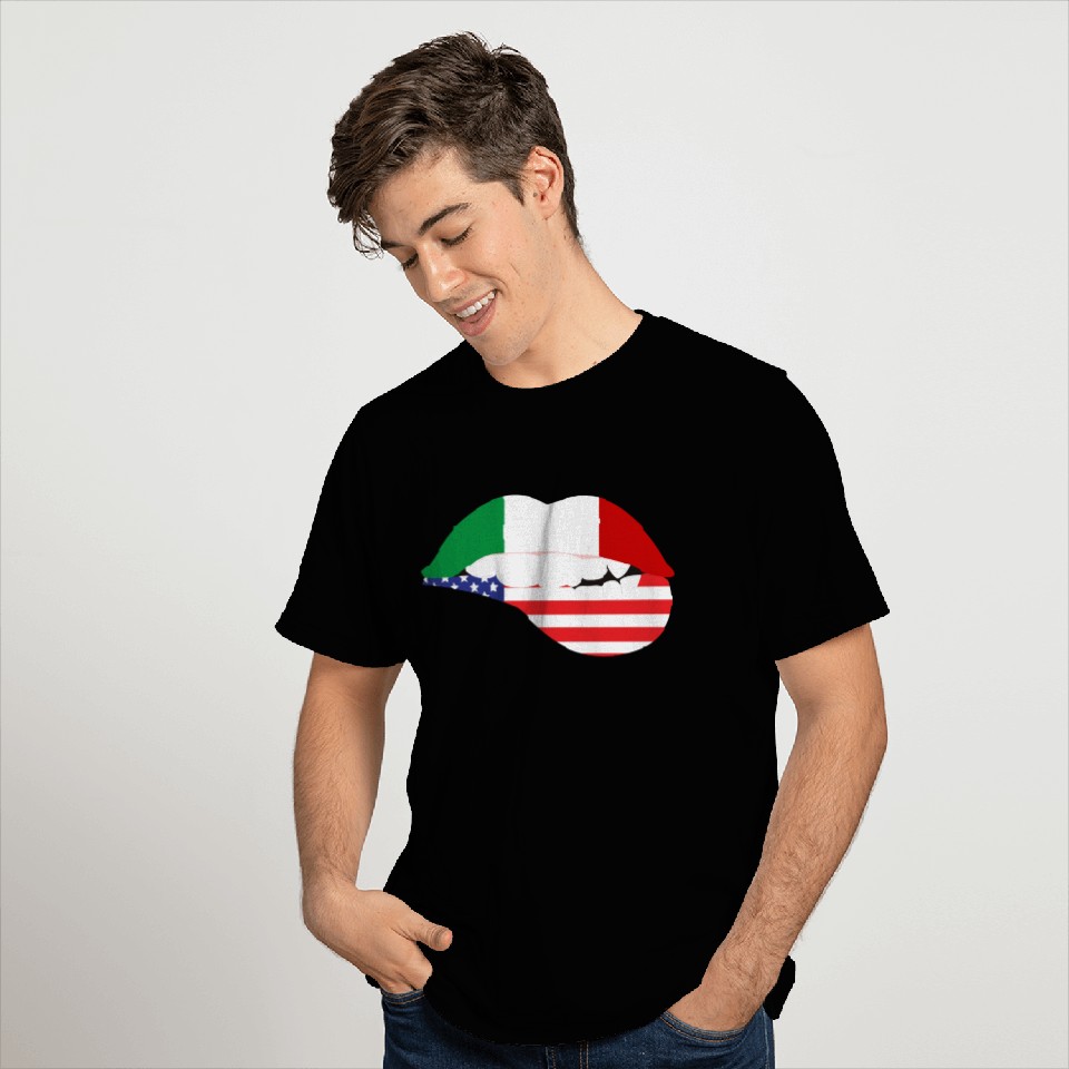 Italian American Sexy Lip Bite T Shirts