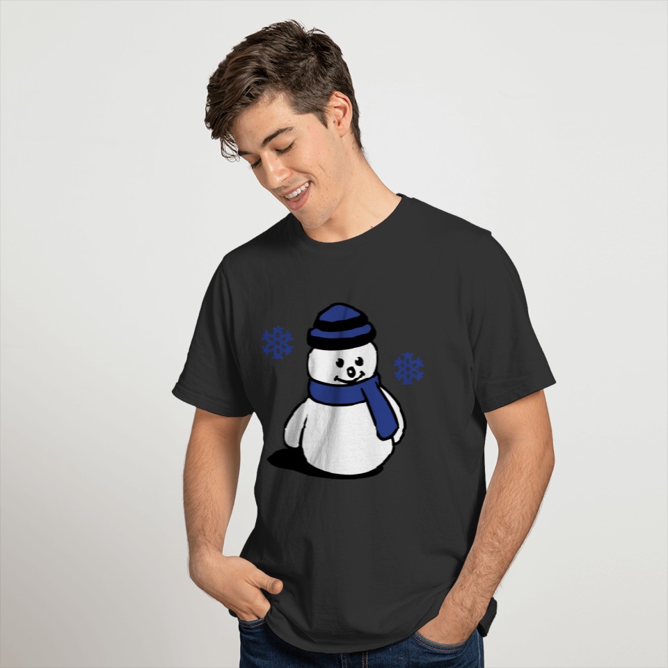 winter snowman snowflakes T-shirt