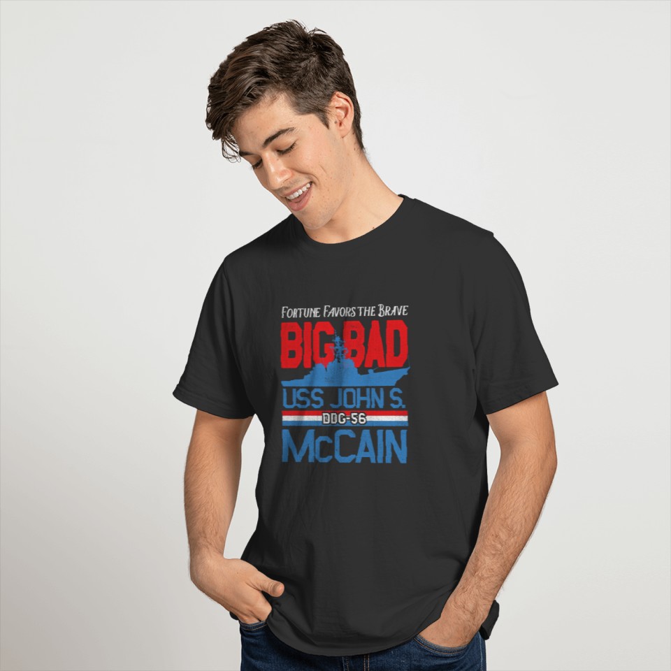 Fortune Favors The Brave DDG56 Big Bad USS John T-shirt