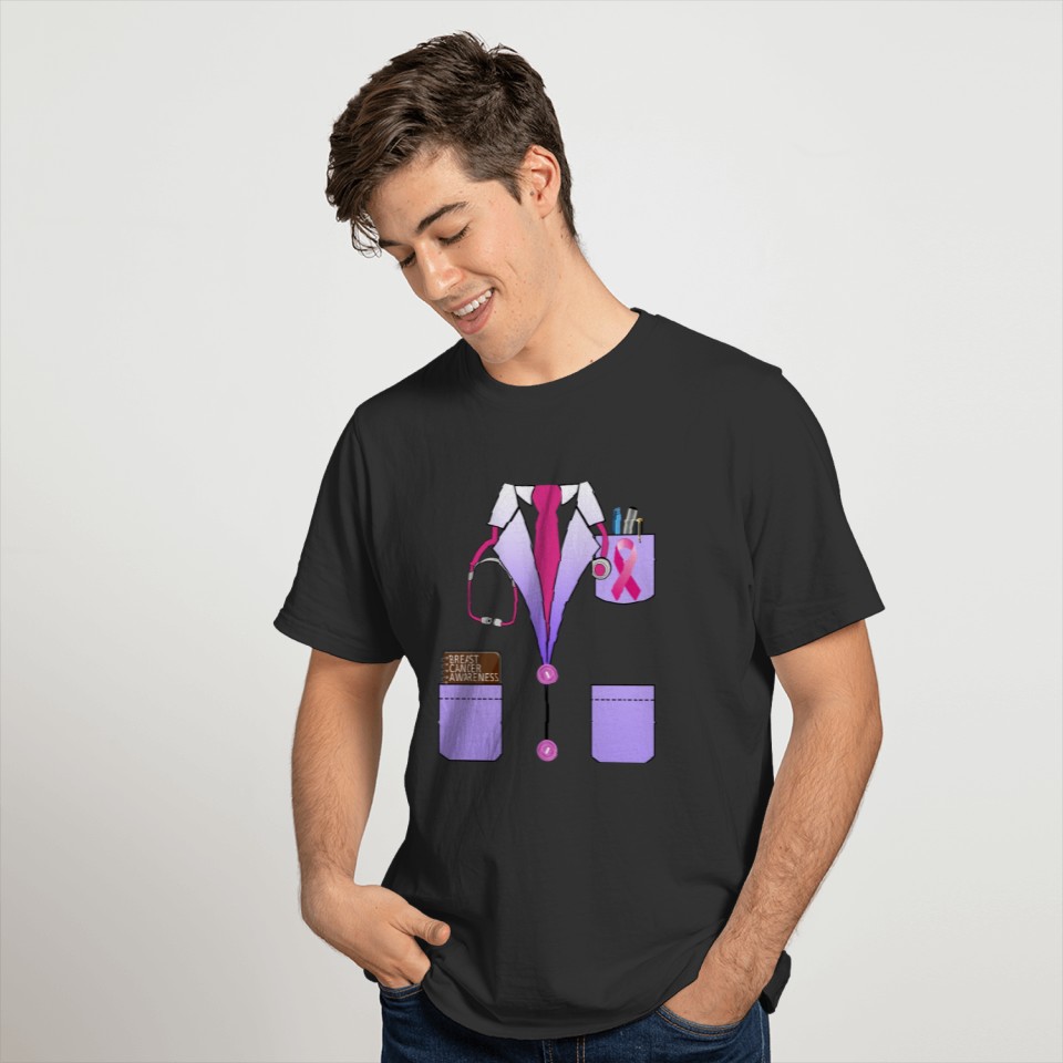 Breast Cancer Awareness Doctor costume T Shirts