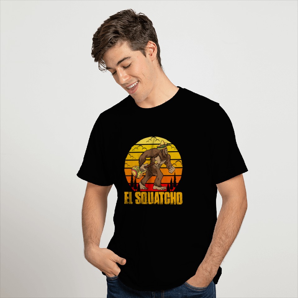 El Squatcho Mexican Sasquatch Bigfoot T Shirts