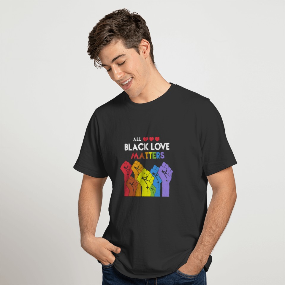LGBT All Black Love Matters T-shirt