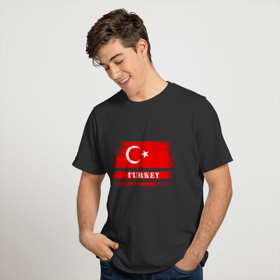 Turkey Vintage Flag T Shirts