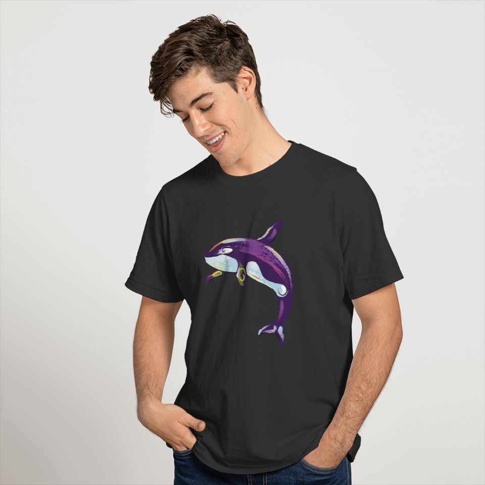Purple Killer Whale T Shirts
