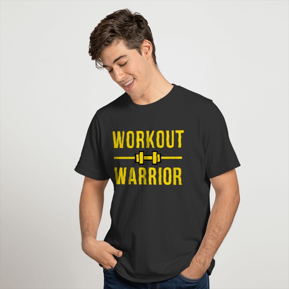 Yellow and Black Workout Warrior T-shirt